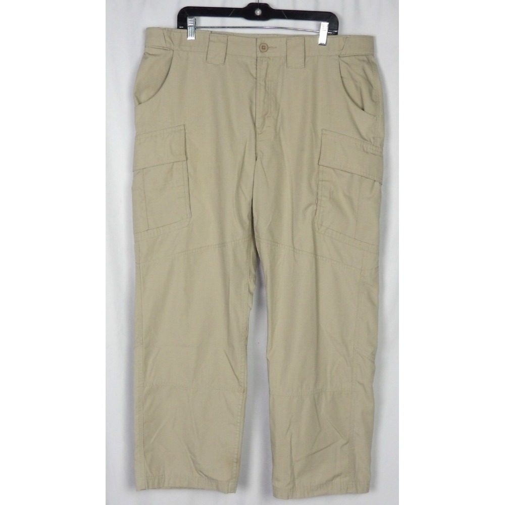 Under‎ Armour Cotton/Poly Khaki Cargo Relaxed Canvas Work Pants Men's 38 X 30